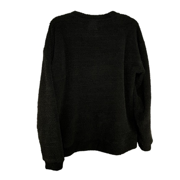 Ohio State Script Ohio Fleece Top Women's XL Black Red Satin Preppy Game Day - Picture 2 of 6